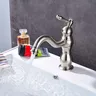 Robinet de lavabo en Nickel brossé à poignée unique – vue 3
