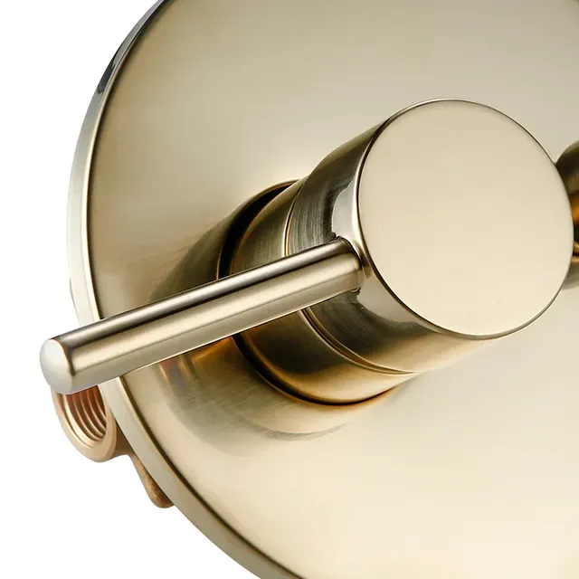Ensemble de douche rond en laiton mat brossé – vue 4