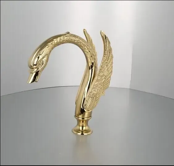 Robinet mitigeur de lavabo en laiton doré – vue 3