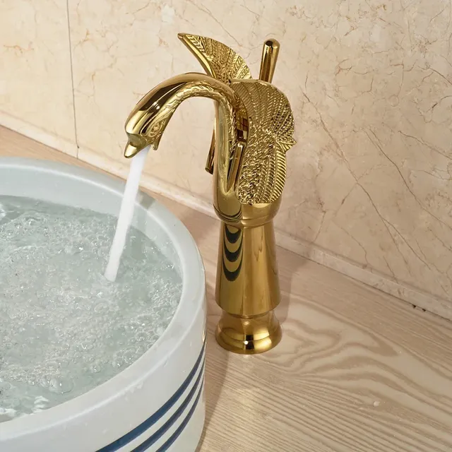 Robinet baignoire mitigeur trois trous laiton doré poli… – vue 6