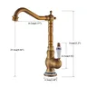 Robinet de lavabo moderne en laiton antique avec poignée… – vue 5