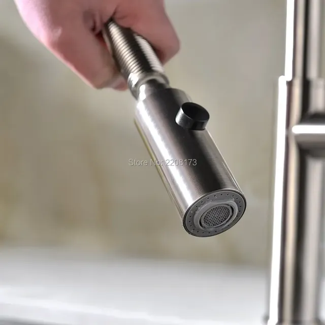 Robinet de cuisine poli Chrome argent mitigeur extractible – vue 2