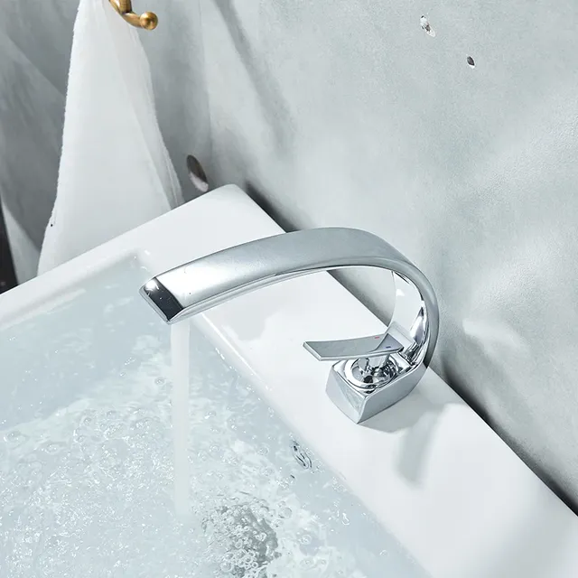 Quyanre Robinet de lavabo en laiton élégant – vue 5