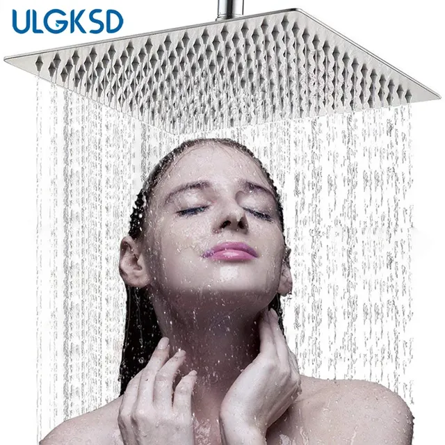 Pommeau douche pluie carrée ultra mince acier inoxydable…