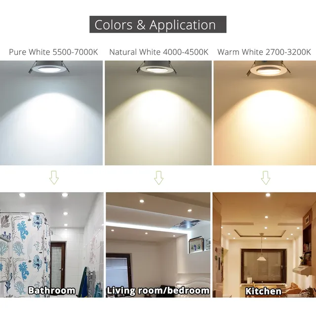 Downlight LED encastré à intensité variable 3W 4W 5W 7W… – vue 5