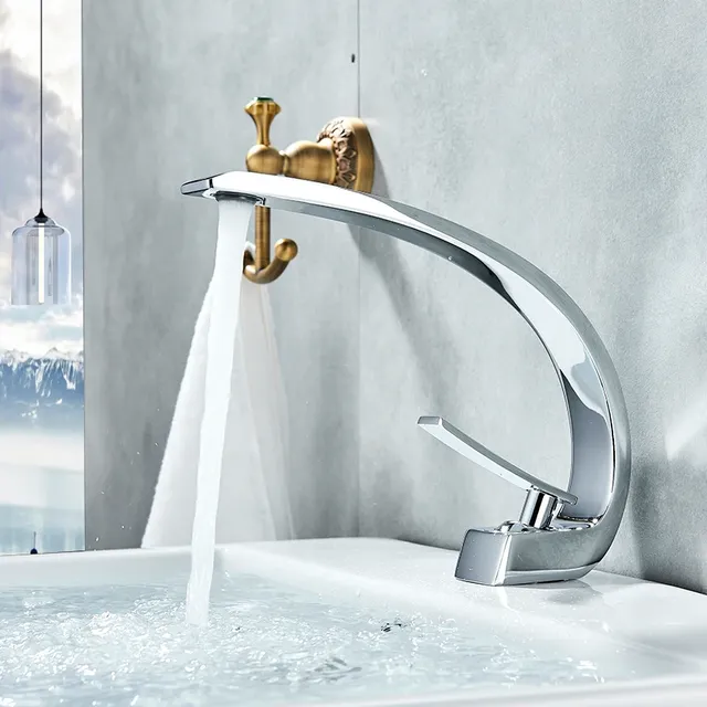 Quyanre Robinet de lavabo en laiton élégant – vue 4
