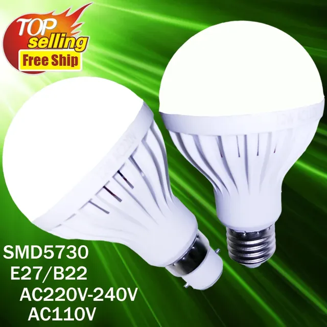 Ampoule Led E27 B22 220V 110V 3W 5W 7W 9W 12W