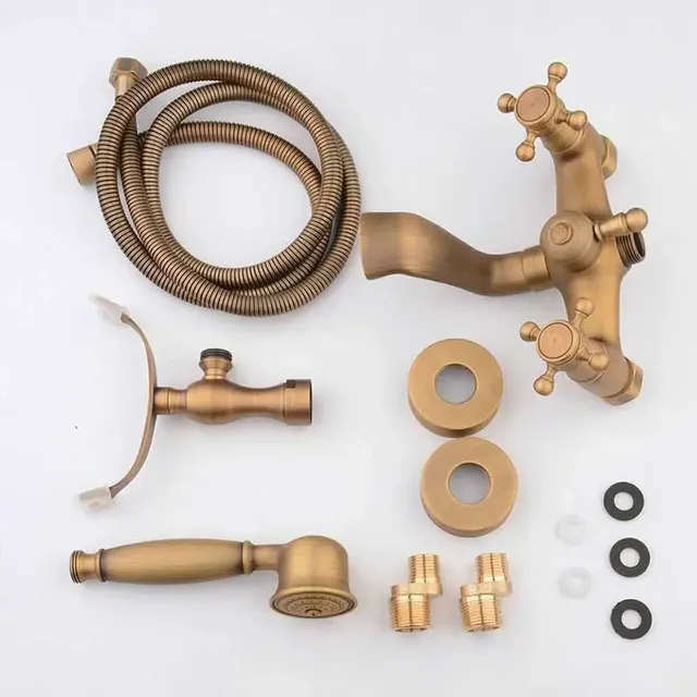 Ensemble de douche de baignoire en laiton antique – vue 6