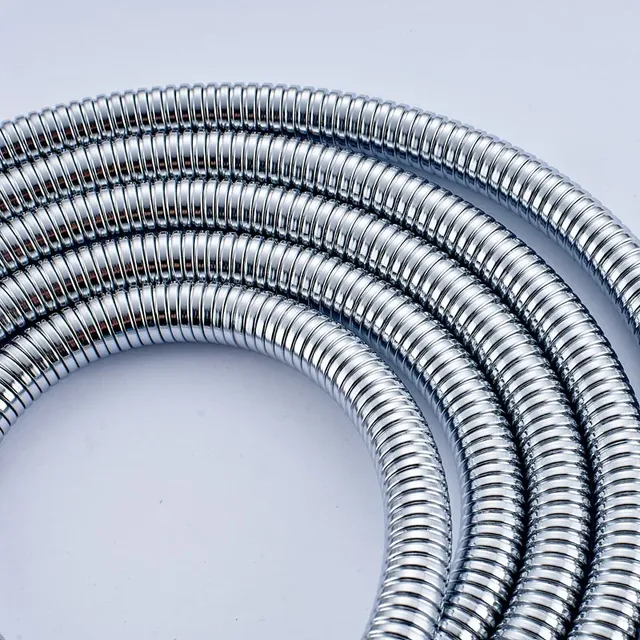 Flexible douche 150cm acier inoxydable chrome spiralé… – vue 2