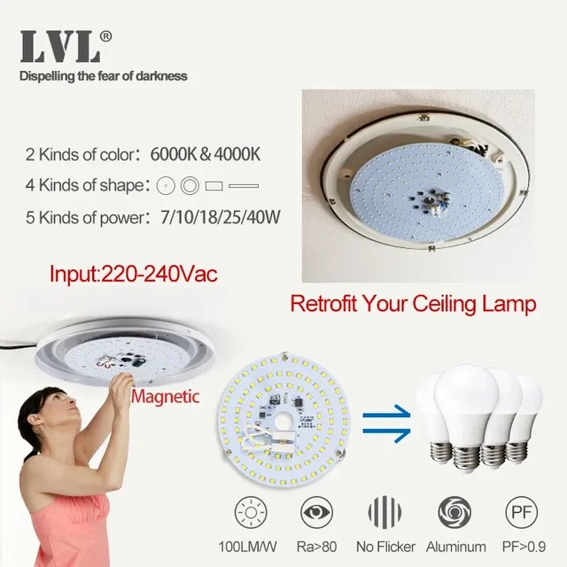 Ampoule LED 10W 18W 25W 36W 40W – vue 6