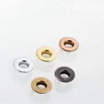 Couvercle de trop-plein d&rsquo;évier de cuisine de salle de bains noir/or/argent, accessoire de lavabo de Pot en céramique à trou rond