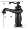Robinet de lavabo en laiton noir en forme de lampe – vue 6