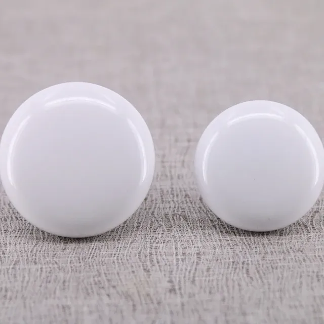 Bouton d'armoire en céramique blanche – vue 4