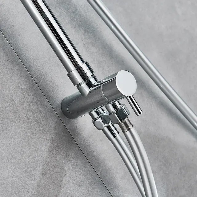 Colonne douche murale thermostatique chrome pluie plate… – vue 3