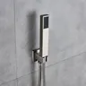 Pommeau douche main support mural tuyau acier inoxydable… – vue 4