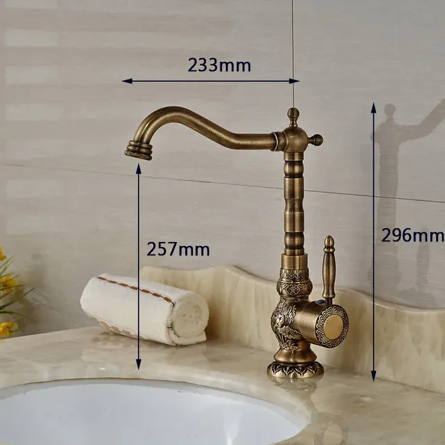 Robinet d'eau chaude et froide à poignée unique – vue 4