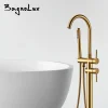 Robinets de baignoire montés au sol avec douchette à main, robinet de bain moderne et luxueux sur pied, robinet mitigeur à poignée unique, 9001