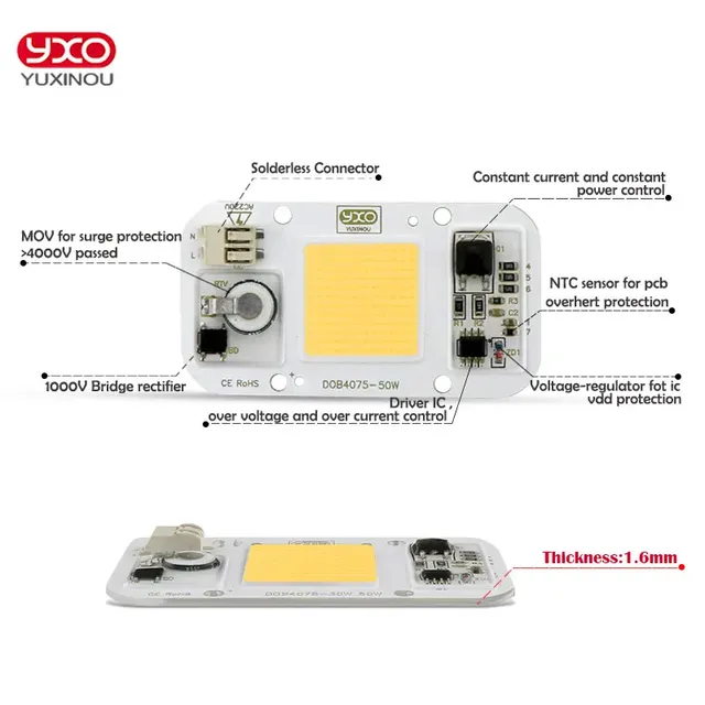 Projecteur SMD COB AC 220V DOB – vue 5