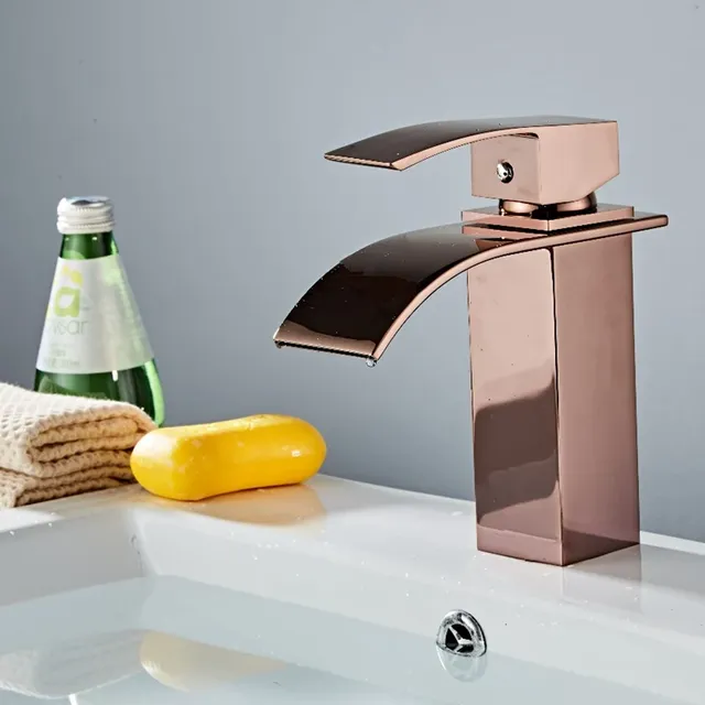 Mitigeur lavabo cascade monocommande laiton cuivré… – vue 3