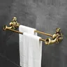 Ensemble accessoires salle bains muraux bronze laiton… – vue 6