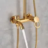 Ensemble de douche doré robinet à poignée unique… – vue 4