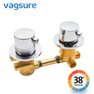 Mélangeur de Valve de douche en laiton, sortie 2/3/4/5 voies, robinets de douche thermostatiques, dérivation de douche, commande de mitigeur de cabine de douche Mélangeur de Valve de douche en laiton, sortie 2/3/4/5 voies, robinets de douche thermostatiques, dérivation de douche, commande de mitigeur de cabine de douche