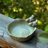 Céramique émaillée vert pâle rétro rustique fleurie… – vue 3