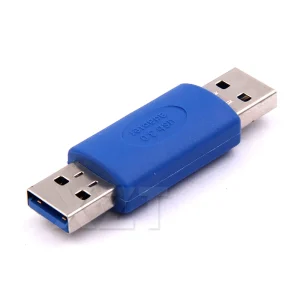 Adaptateur USB3 TypeA mâle mâle ultrarapide 5Gbps blindé antiEMI rétrocompatible USB2 câble extension coupleur compact bleu Adaptateur USB3 TypeA mâle mâle ultrarapide 5Gbps blindé antiEMI rétrocompatible USB2 câble extension coupleur compact bleu