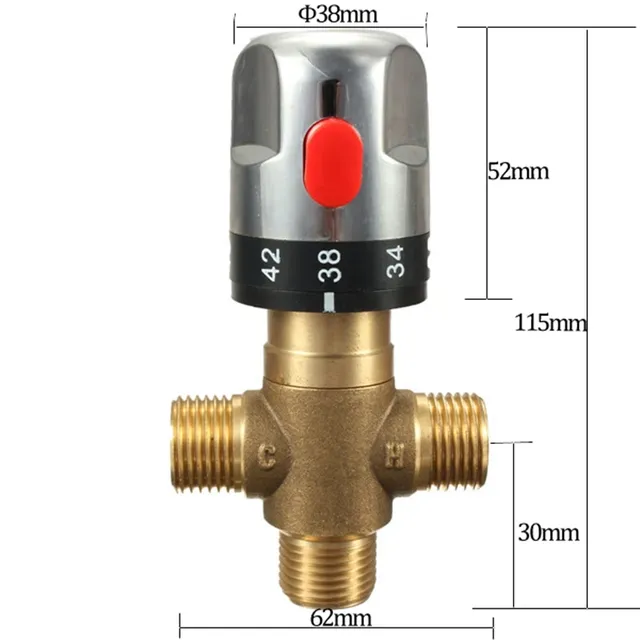 Vanne thermostatique de mélange d'eau automatique en… – vue 6