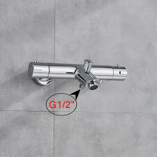 Mitigeur thermostatique douche mural chrome poli… – vue 5