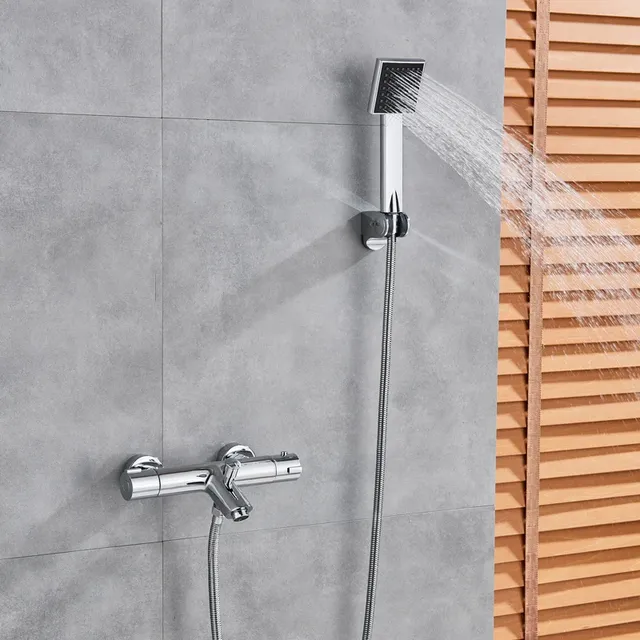 Mitigeur thermostatique douche mural chrome poli… – vue 2