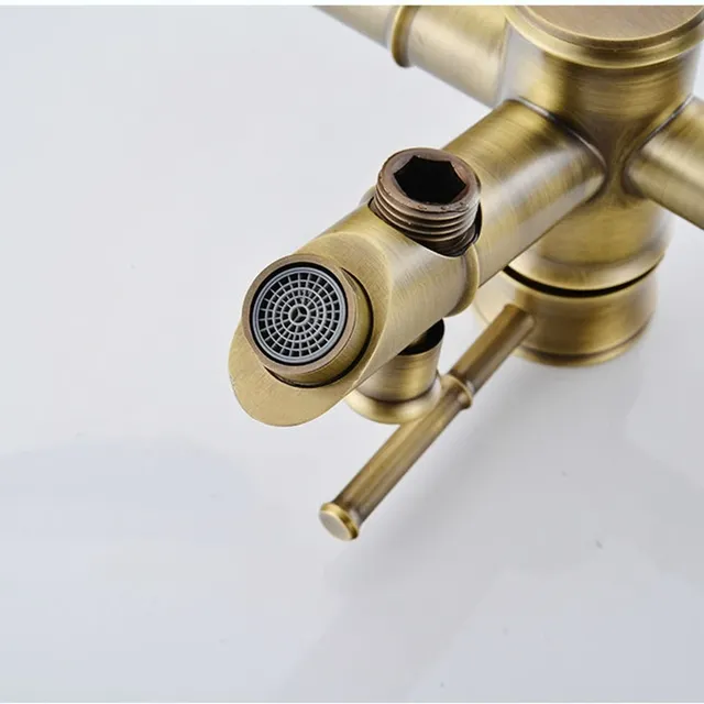 Ensemble de robinets de bain-douche en bambou – vue 3