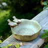 Céramique émaillée vert pâle rétro rustique fleurie… – vue 2