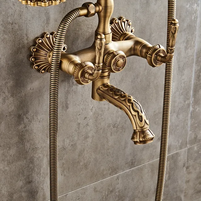 Robinet mitigeur de salle de bains en laiton Antique de… – vue 5