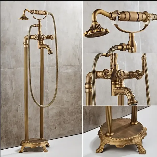 Ensemble de robinets de baignoire en laiton massif – vue 2