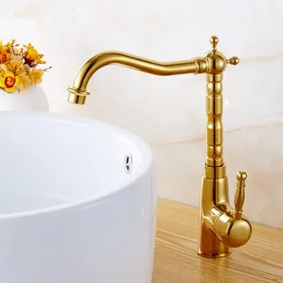 Robinet d'évier de cuisine en or