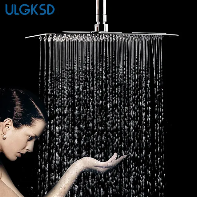 Pommeau douche pluie carrée ultra mince acier inoxydable… – vue 6