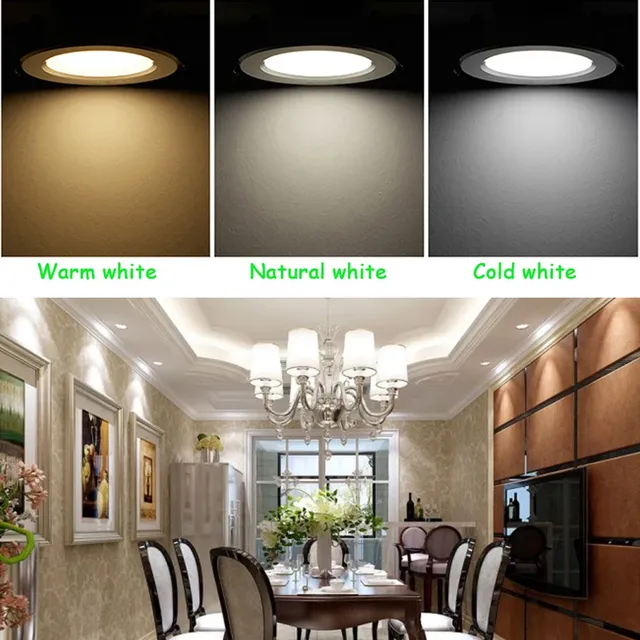 LED Downlight 3W 5W 7W 9W 12W 15W lampe encastrée ronde… – vue 3