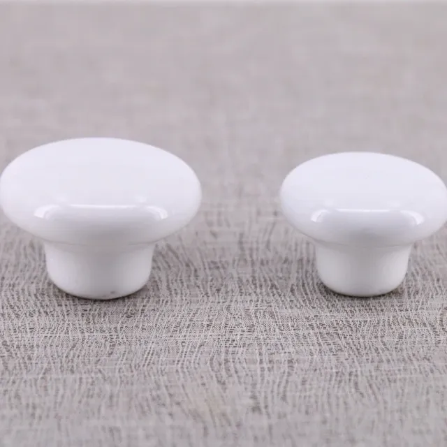 Bouton d'armoire en céramique blanche