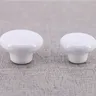 Bouton d'armoire en céramique blanche – vue 1