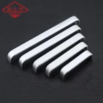 Poignée de porte de tiroir en alliage d&rsquo;aluminium, style américain, argent, nordique, moderne et minimaliste