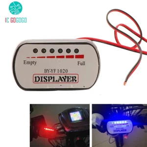 Voltmètre avec affichage de puissance, indicateur de capacité de batterie, testeur de compteur électrique, moto, voiture, vélo, 24V, 36V, 48V, 60V, 72V