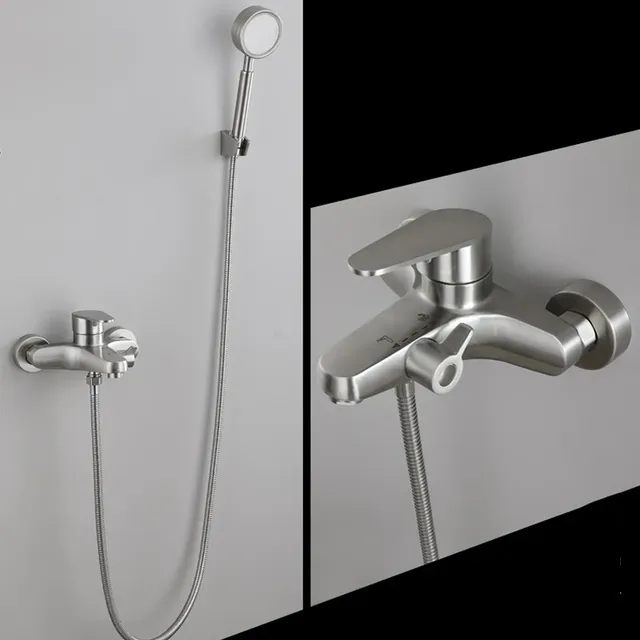 Robinet de douche mural en acier inoxydable – vue 6