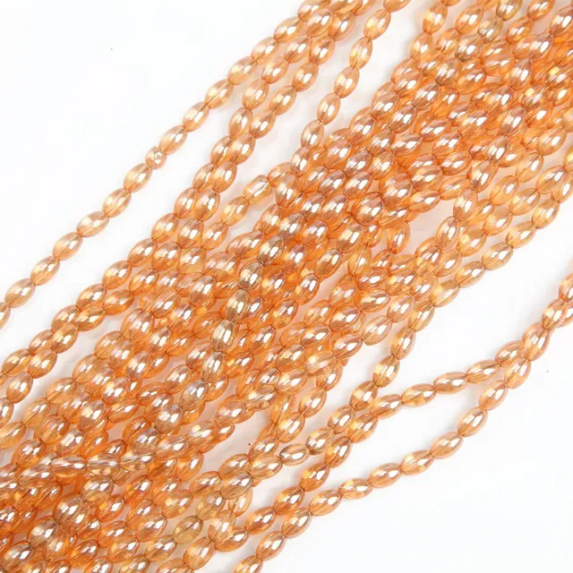 Perles ovales en cristal de riz pour bricolage – vue 2