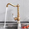 Robinet de lavabo à poignée en céramique en laiton Antique – vue 3