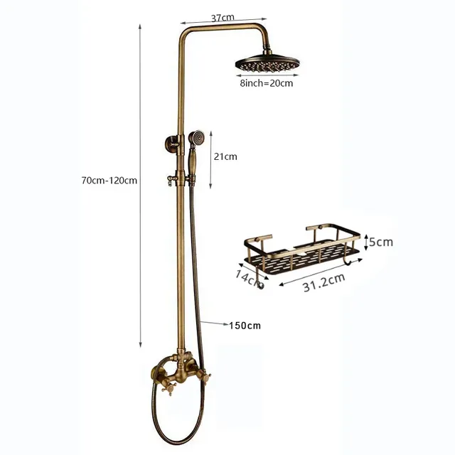 Robinet mitigeur d'eau chaude et froide en laiton Antique – vue 5
