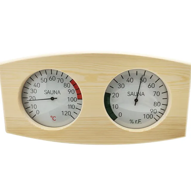 Sauna thermomètre hygromètre analogique double cadran… – vue 6
