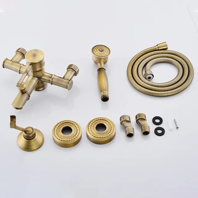 Ensemble de robinets de bain-douche en bambou – vue 6