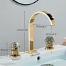 Robinet de lavabo doré – vue 3