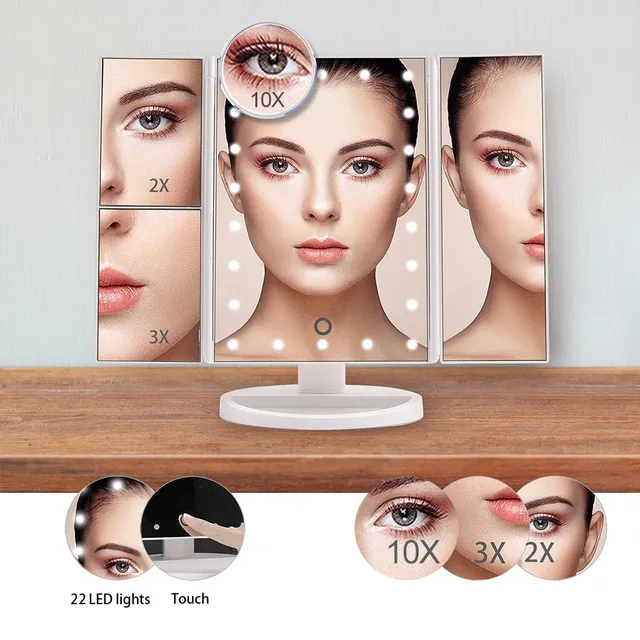 22 LED Light miroir de maquillage 2/3X grossissant 3… – vue 2